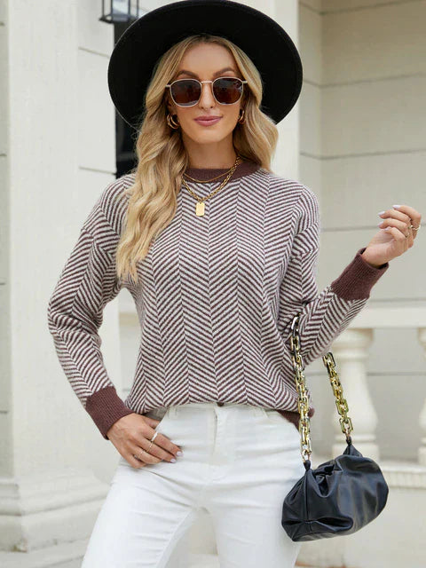 LUCIA - Fashion stribet sweater