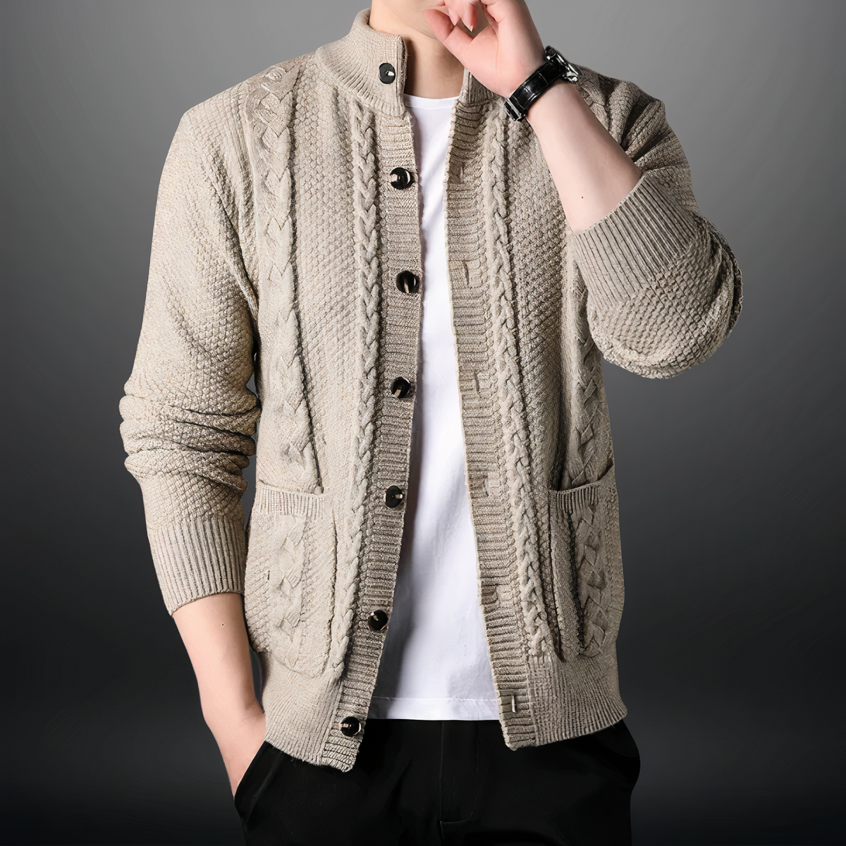 Toby - Modischer Strickcardigan für Männer