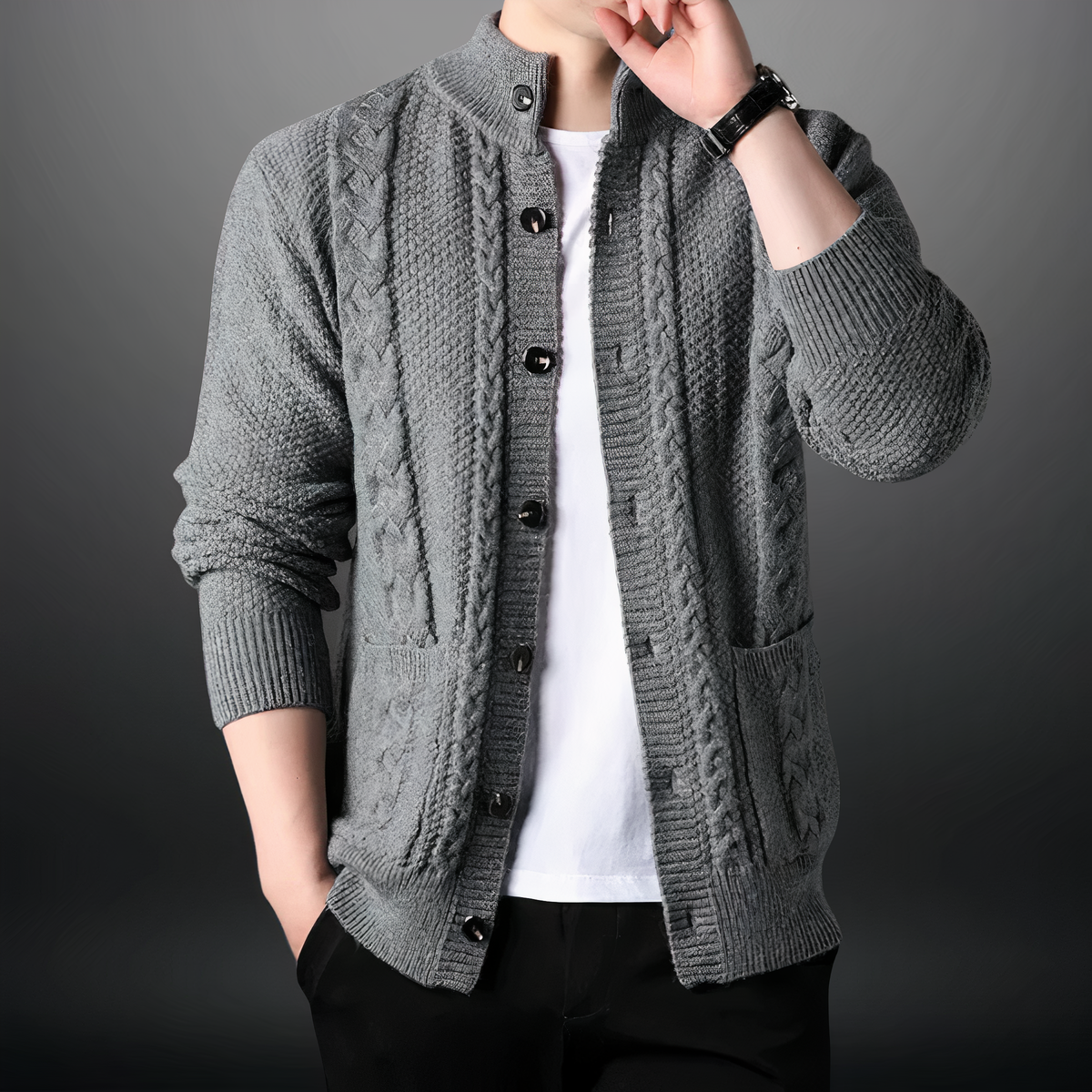 Toby - Modischer Strickcardigan für Männer